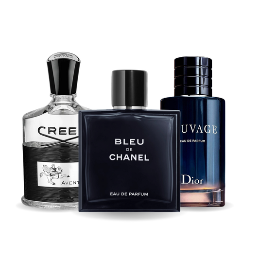 Zestaw 3 perfum Aventus, Bleu de Chanel e Sauvage 100ml