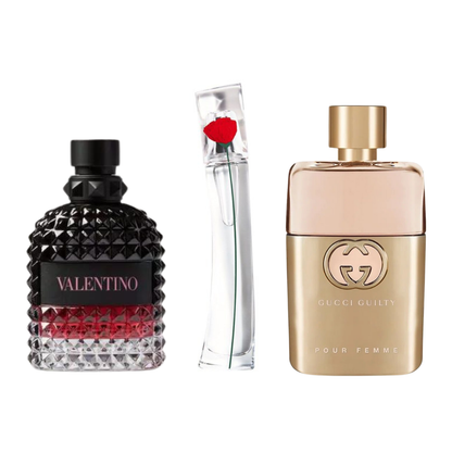 Zestaw 3 perfum Gucci Guilt, Valentini Intense, Flower Kenzo 100ml